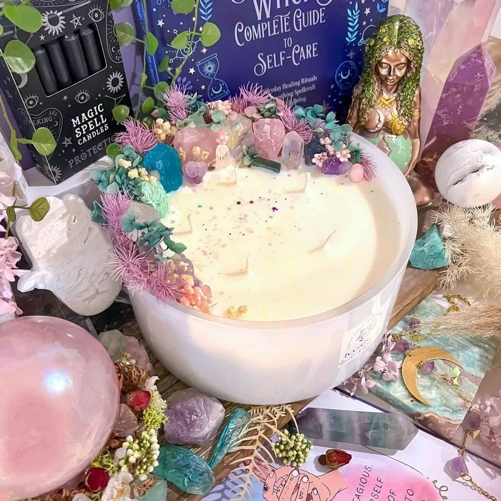 Crystal Candle Bowl - Fairy Garden