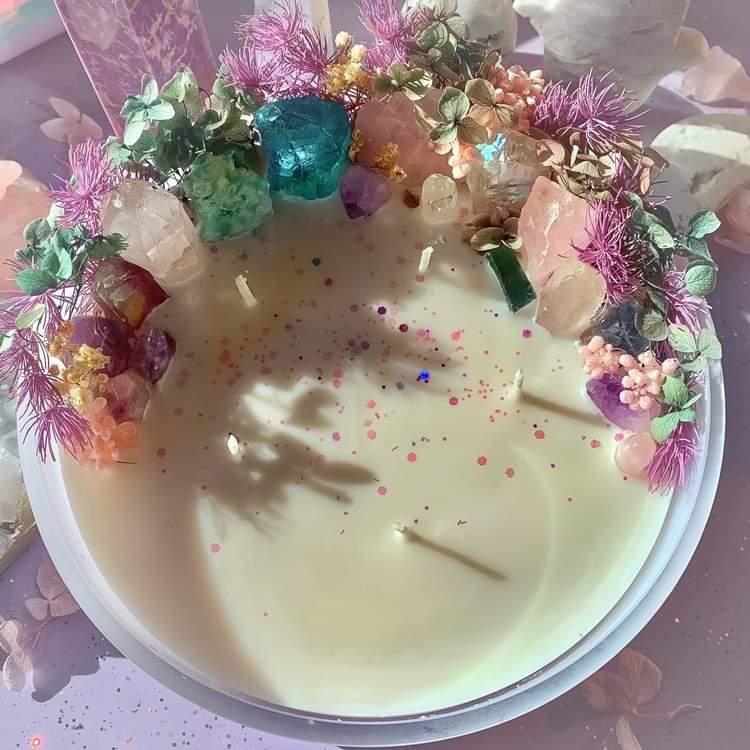 Crystal Candle Bowl - Fairy Garden