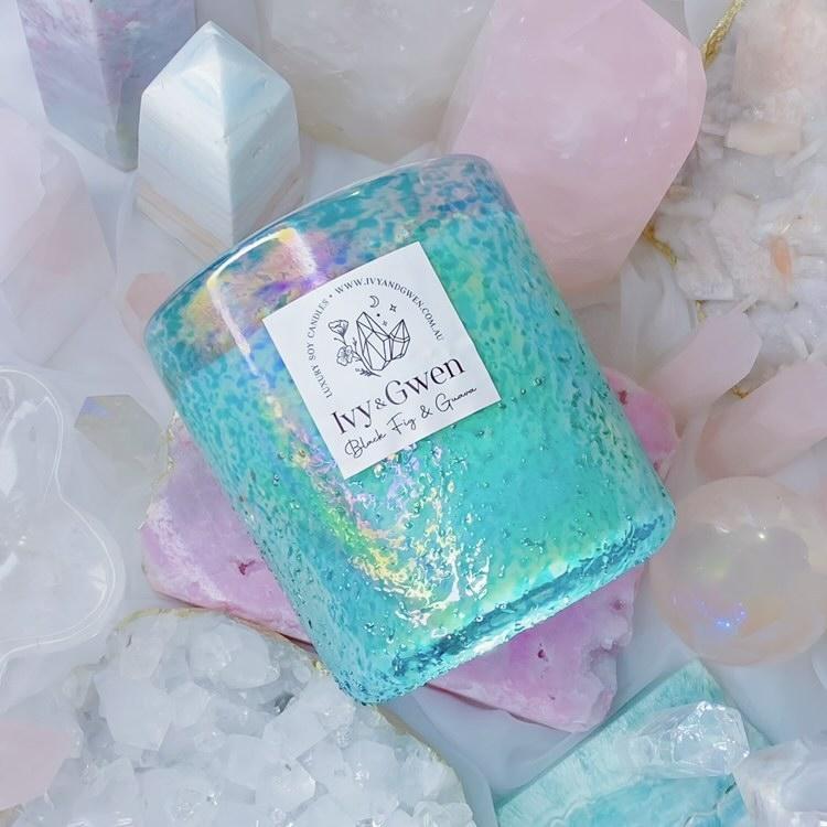 Mystical Crystal Candle - Ocean Blue