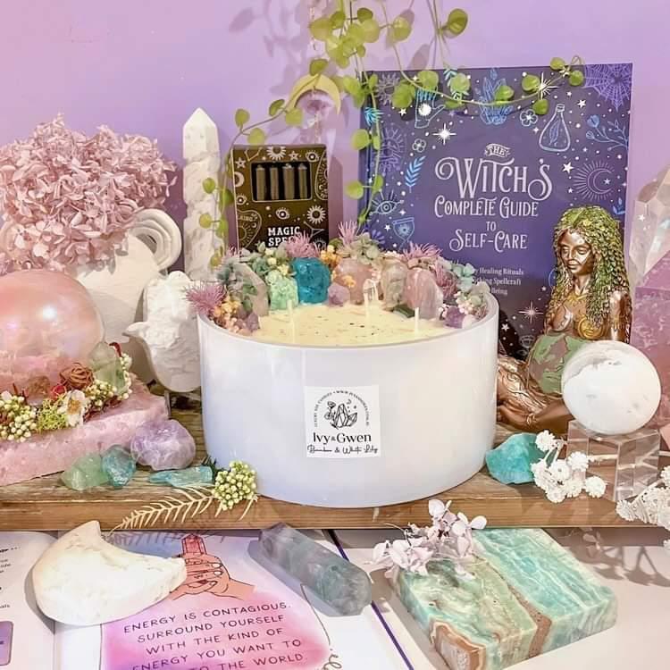 Crystal Candle Bowl - Fairy Garden