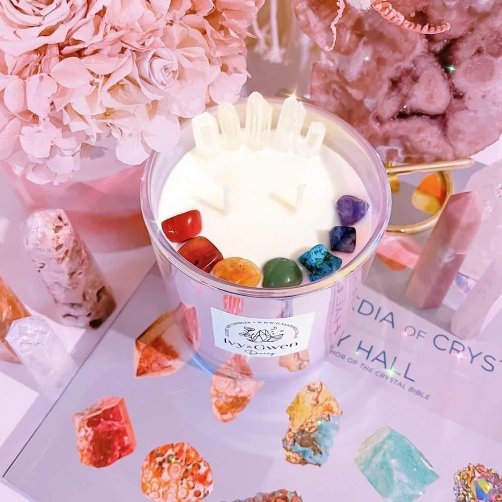 Holographic Crystal Candle - Chakra