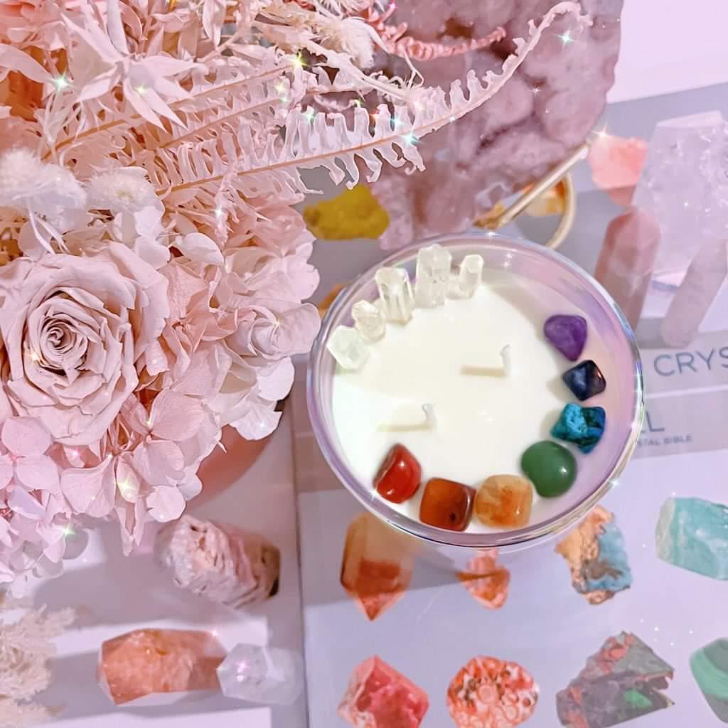 Holographic Crystal Candle - Chakra